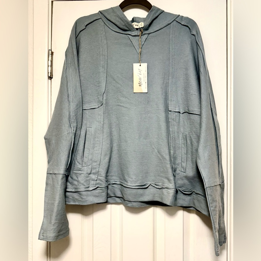 Elegant Blue Women's Hoodie